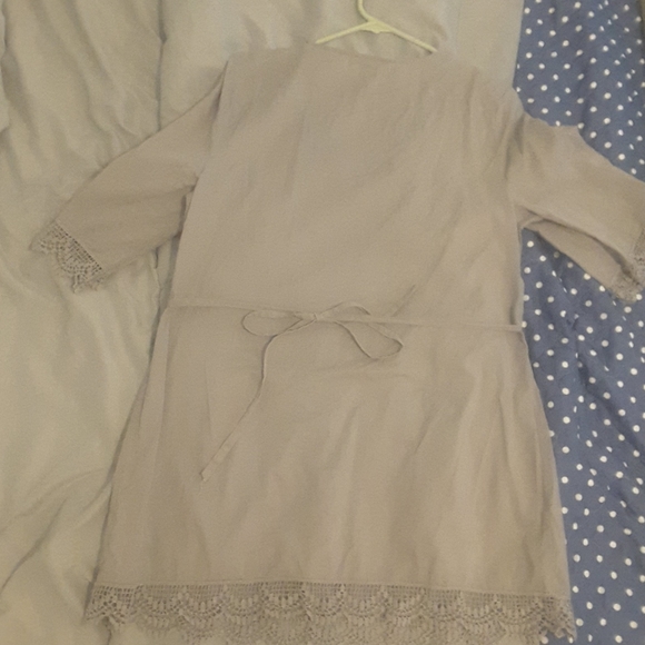 Women's 1010 3/4 Sleeve grey size large top - Picture 3 of 3